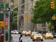 Taxi Driver Small sea of yellow cabbies in a quiet area of Lower Manhattan