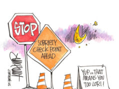 On A Brighter Note – A reminder to drive safe by Lori Welbourne Drunk-driving-sign-lori-welbourne-jim-hunt-sm