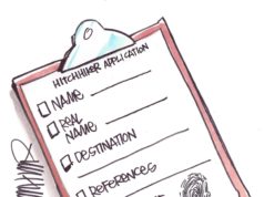 On A Brighter Note – The hitchhiker’s guide to safety by Lori Welbourne hitchhiker_safety_application_lori_welbourne_jim_hunt