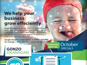 Gonzo Okanagan Online Marketing – October Promotion Gonzo Okanagan Online October Promotion 2017. Automotive, Restaurants, Real Estate, Wine and Dine, Retail, Hotels, Motels, Okanagan Online Marketing.