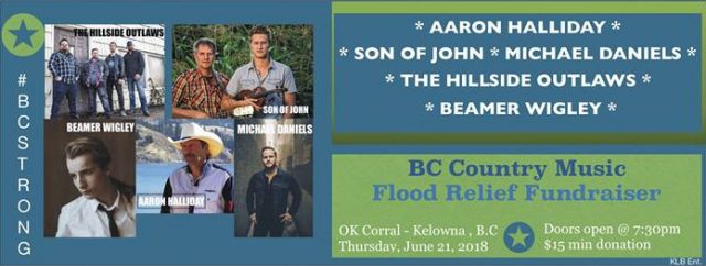 BCCMA Flood Relief Tonight at the Ok Corral Cabaret