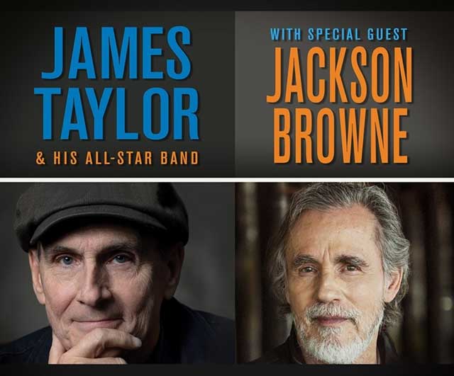 James Taylor with Jackson Browne at Multiple Venues