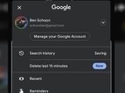 Google’s Android App now allows you to delete the last 15 minutes of your search history