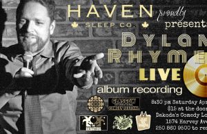 Comic Dylan Rhymer returns to Kelowna to record live show