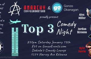 Kelowna’s Top Comics take part in a “Top 3 Comedy Night” Showdown