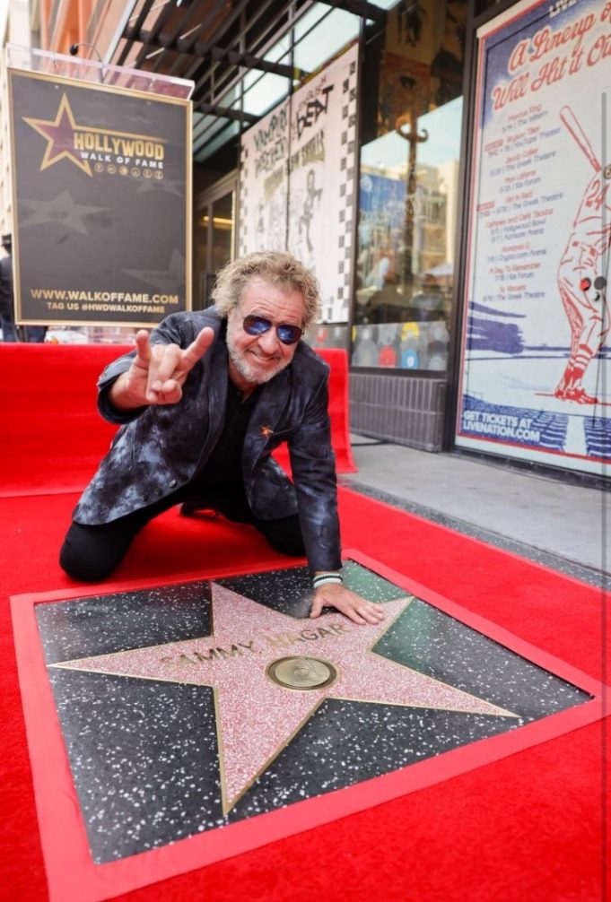 Sammy Hagar honoured with star on Hollywood Walk of Fame