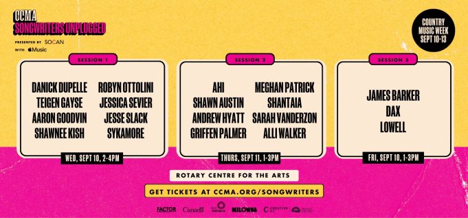 Programming Unveiled For The 2025 CCMA Songwriters Unplugged Series Presented By SOCAN With Apple Music